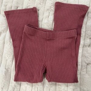 Cozy Ribbed Kids Bottoms in Pink